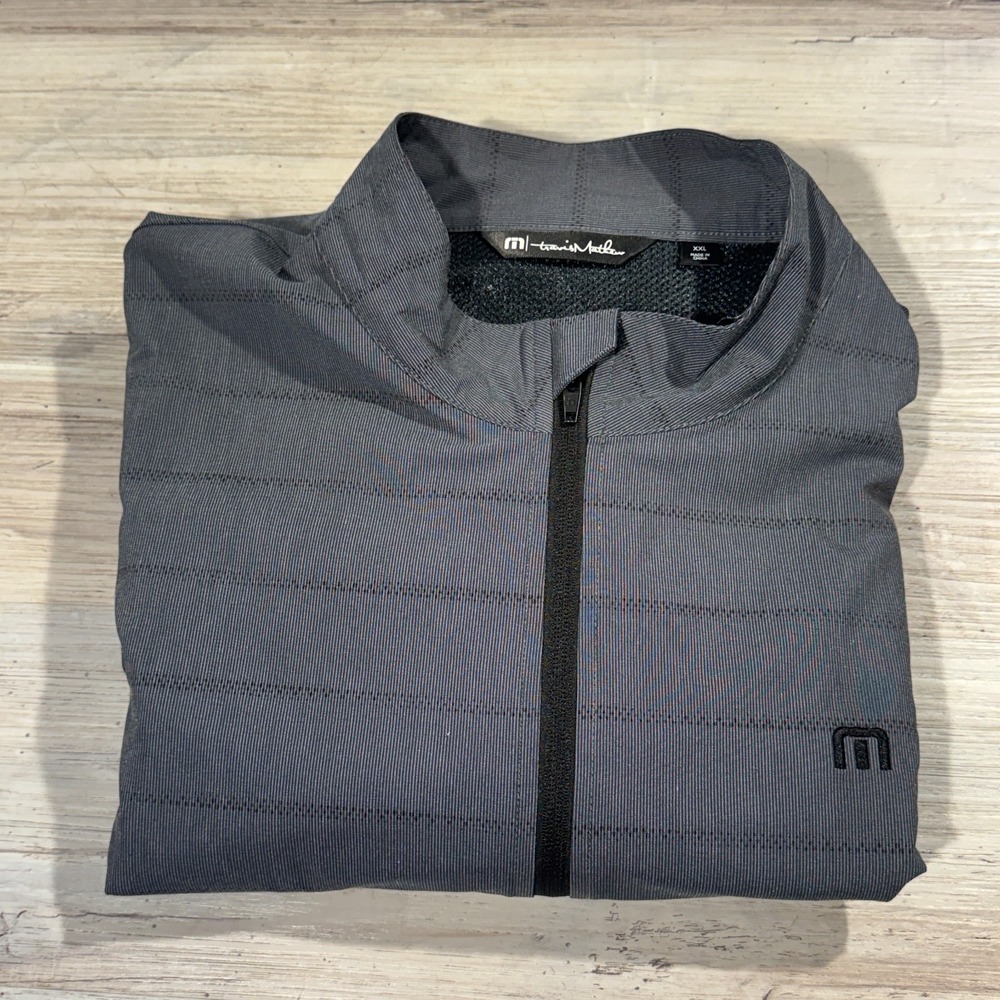 TRAVIS‎ MATHEW Golf Jacket Gray Mesh Lined Full Zip Performance SZ XXL - Picture 4 of 9